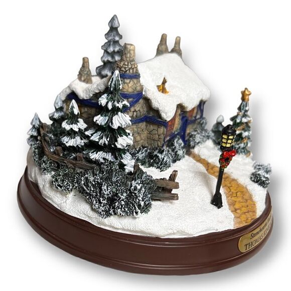 NIB THOMAS KINKADE MEMORIES OF HOME LIGHTED COTTAGE  "STONEHEARTH HUTCH" LIGHTED - Picture 7 of 14
